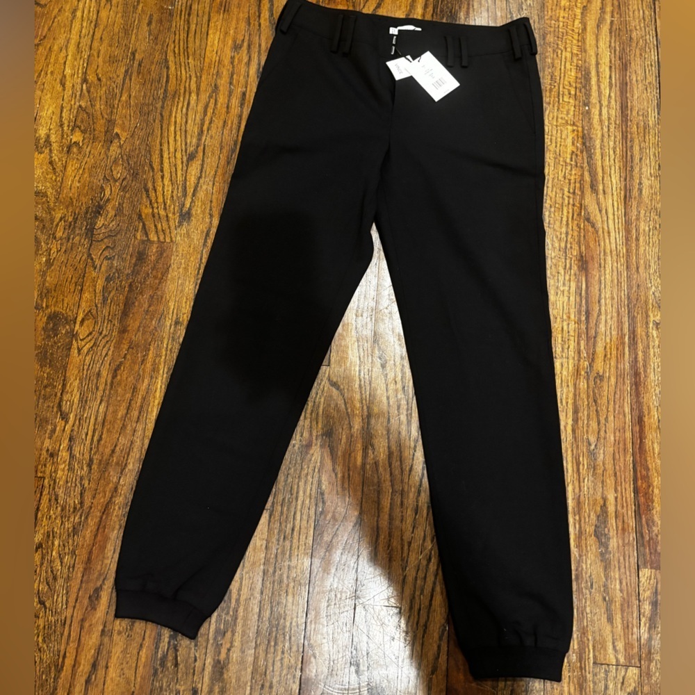 Vince Wool Stretch Jogger Ribbed Cuff Trousers NWT size 2 - Picture 3 of 6